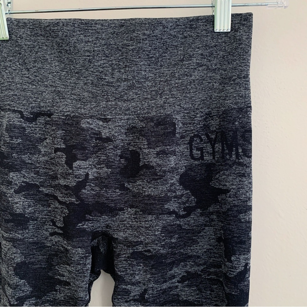 Gymshark Adapt Seamless High Rise Leggings Small Black Camo - Picture 3 of 8
